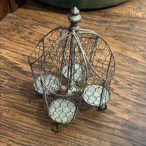 Rustic Metal Wire Farmhouse Silverware Holder